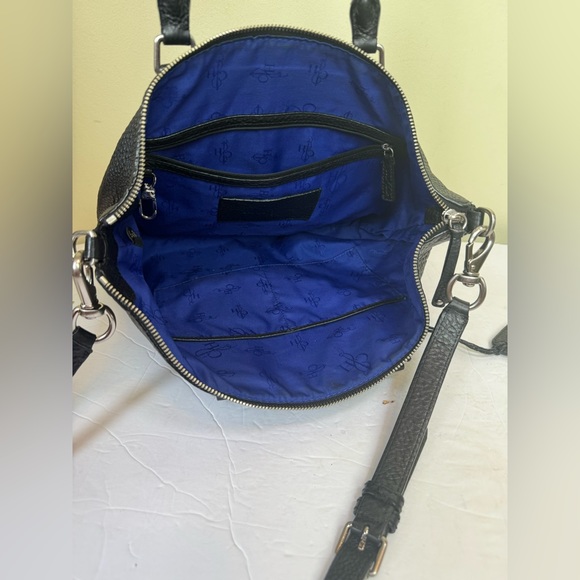 Cole Haan Pebble Leather Satchel Shoulder Crossbody Bag Tote Logo Minimalist Fob - Picture 16 of 16